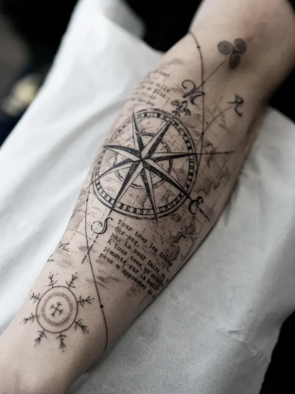 black and grey blackwork tattoo on forearm #79954 | Tattoo Artist Julien Rimbaud