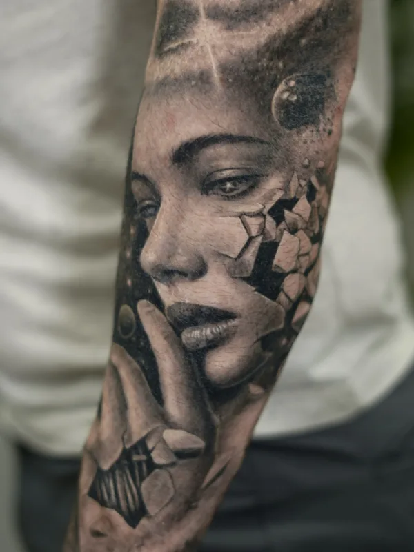 black and grey realism 纹身 在 full sleeve #80897 | 纹身师 Jac Alonso