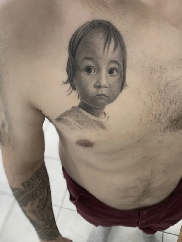 male black and grey realism татуировка на chest #81044 | Тату мастер Ринат Халиуллин Richie 