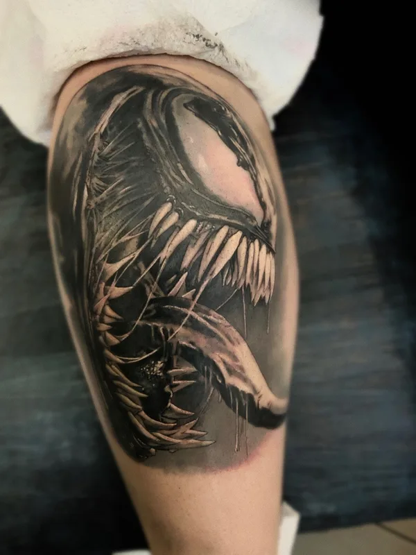 black and grey realism татуировка на upper arm #81045 | Тату мастер Ринат Халиуллин Richie 