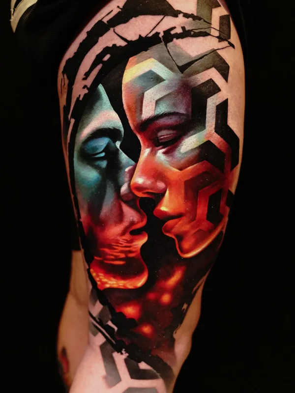 color realism Tatuagem em thigh #81078 | Tatuador Rich Harris