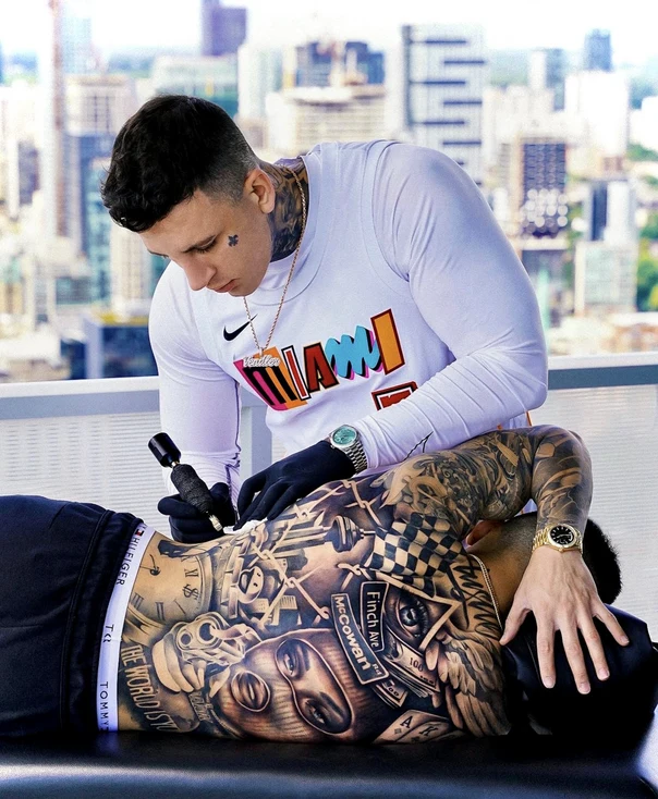 Realism Clock, Money tattoo on Full Back