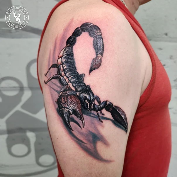 Реализм Scorpion tattoo на Дельта
