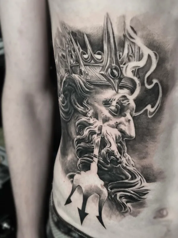 male blackandgrey realism татуировка на side #82824 | Тату мастер Владислав Трэйк