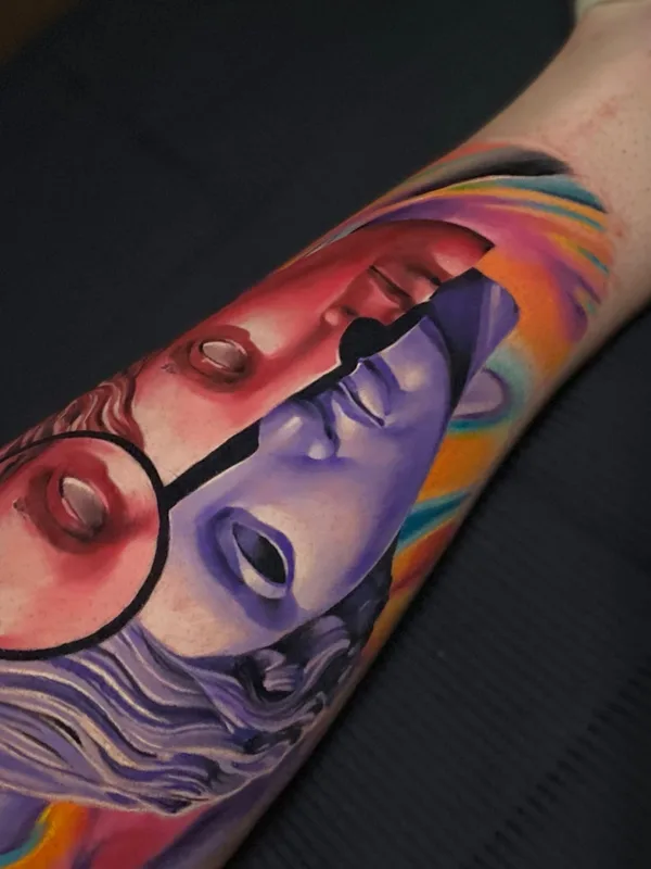 color surrealism татуировка на forearm #82884 | Тату мастер Владислав Трэйк