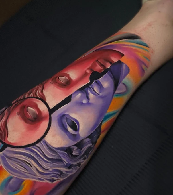 Сюрреализм Face, Portrait tattoo на Предплечье