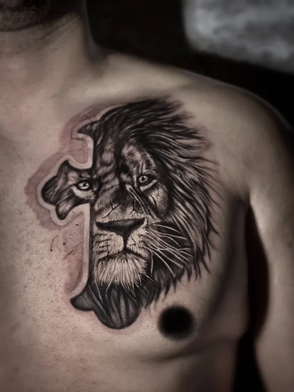 male black and grey realism Tatuaggio su chest #83119 | Tatuatore Mertim GOKALP