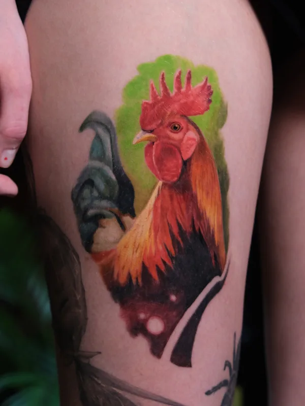 color realism tattoo auf thigh #83191 | Tätowierer Лиза Петрова