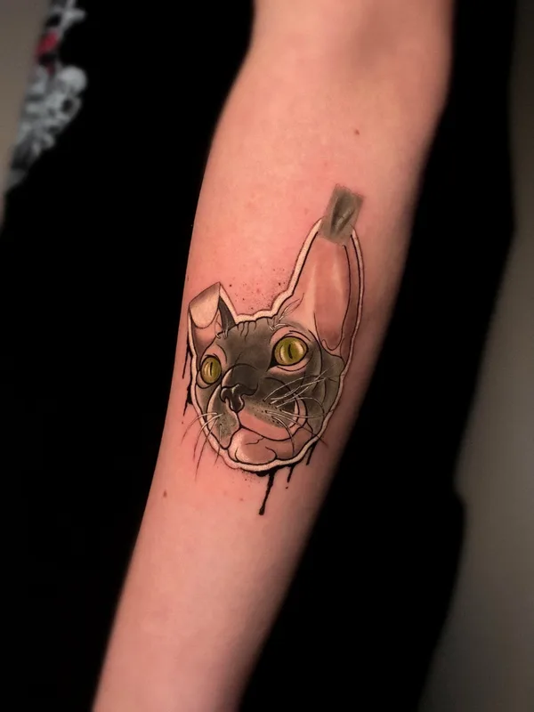 black and grey illustrative татуировка на forearm #83206 | Тату мастер Полина Быченя 