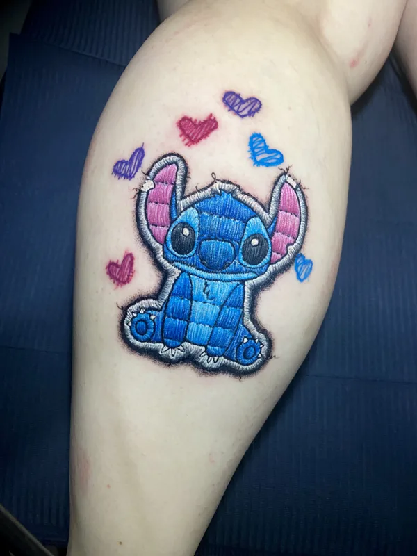 female color patch Tatuaggio su leg #83236 | Tatuatore Layor Dau 
