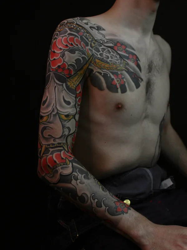 male color japanese tatuaje en full sleeve #83252 | Tatuador Sergei Lepekhin