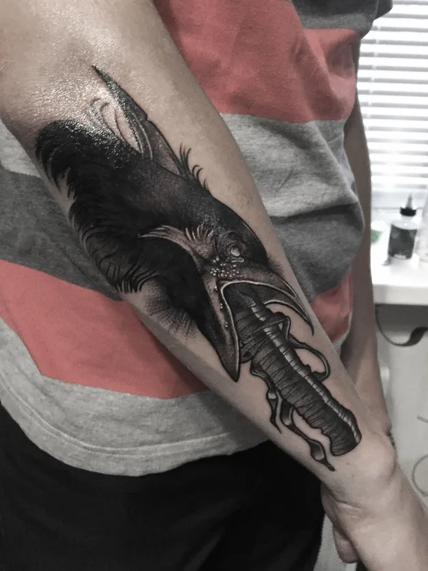 black blackwork tatuaje en forearm #83346 | Tatuador AlexBel