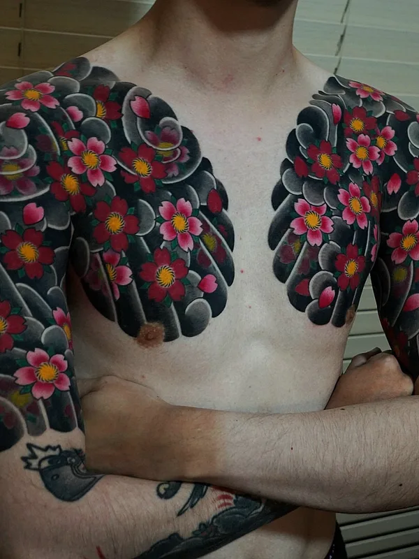 male color japanese tatuaje en chest #83425 | Tatuador Horikaka