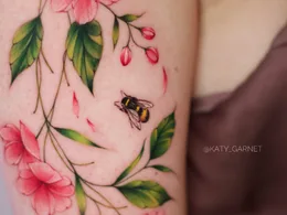 Tatouage d’abeille : communauté, travail acharné et ruche