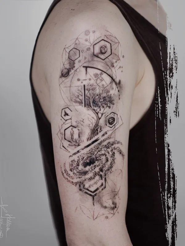black Tatuaggio #88484 | Tatuatore Hossam tattoos