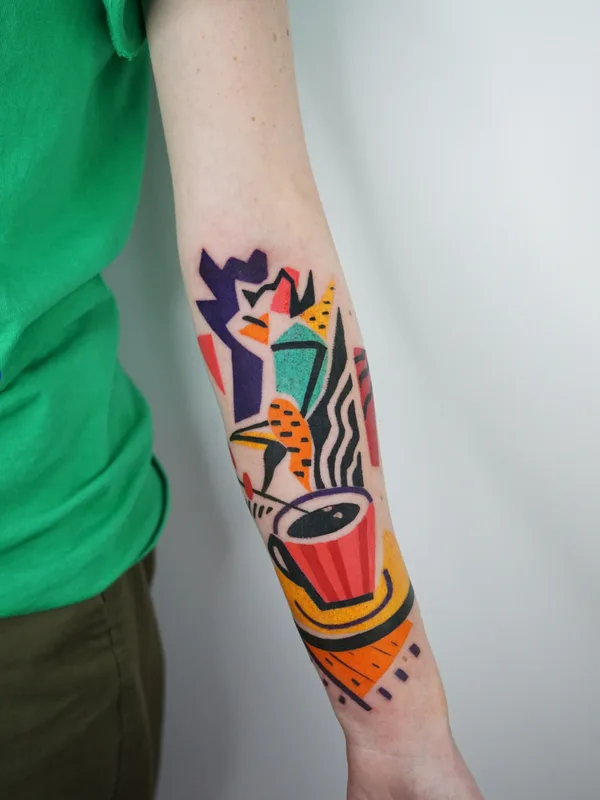 female color illustrative 纹身 在 forearm #83728 | 纹身师 Marta Kudu