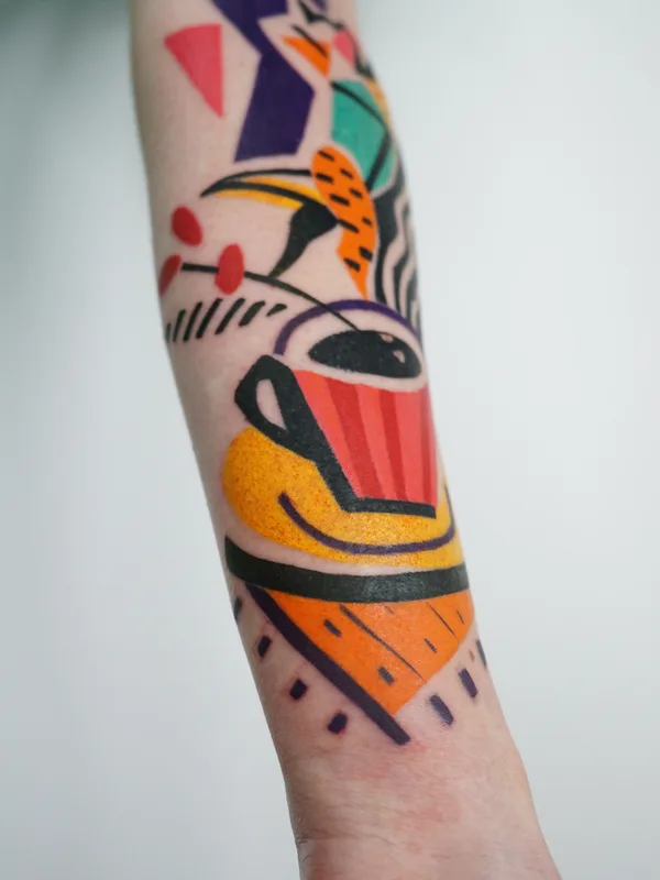 female color illustrative 纹身 在 forearm #83730 | 纹身师 Marta Kudu