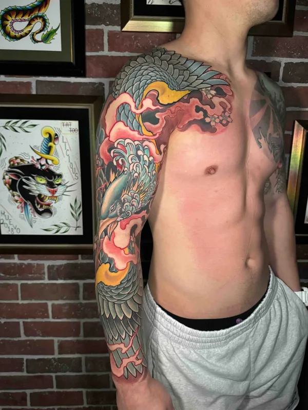 male color japanese Tatuaggio su sleeve #88615 | Tatuatore Sean McCready