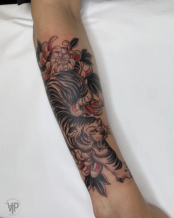 male blackandgrey japanese 纹身 在 arm #85898 | 纹身师 Valera Pashkov | Cover-up Tattoo Lisbon