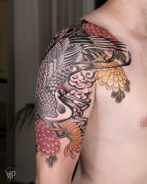 male color japanese 纹身 在 shoulder #85908 | 纹身师 Valera Pashkov | Cover-up Tattoo Lisbon
