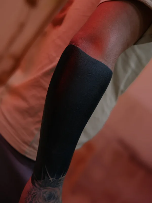 male black blackwork tattoo auf sleeve #84306 | Tätowierer Vik Prokhorov