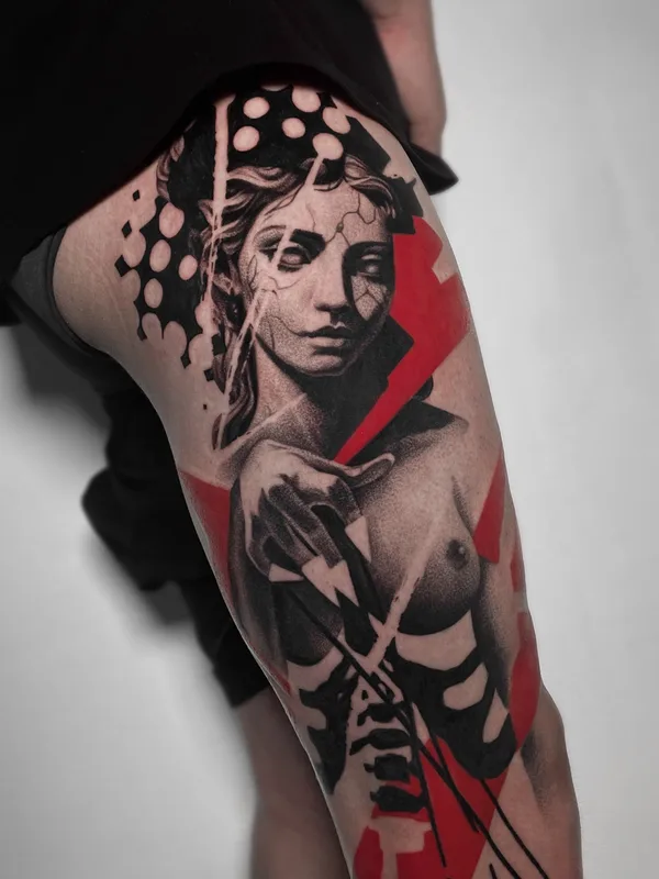 tattoo on leg #84570 | Tattoo Artist Alexander Mironenko