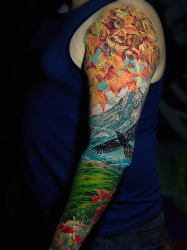 male color realism Tatuaggio su sleeve #84278 | Tatuatore Андрей Indigo