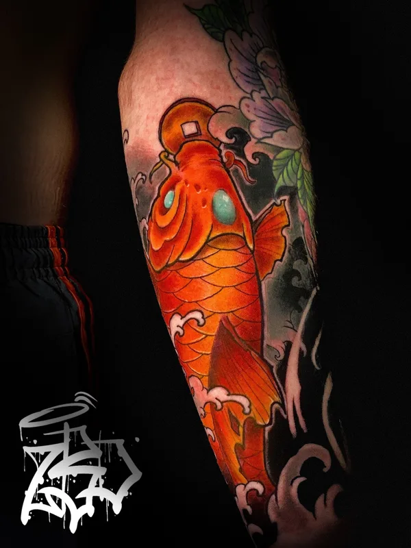 male color japanese tattoo auf forearm #86333 | Tätowierer Антон Дейхин