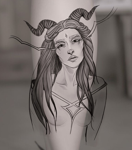 Тату эскиз # Тату мастер Дарья Лянгузова