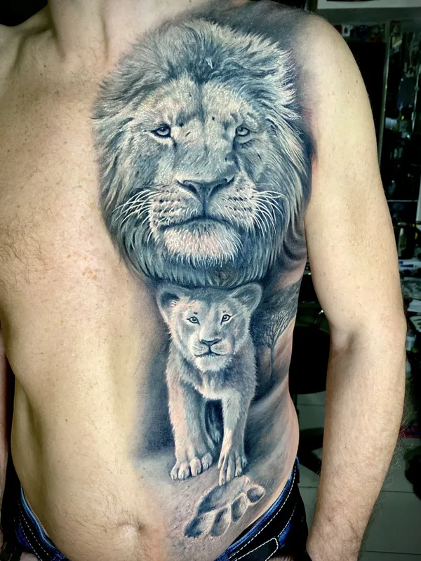 male blackandgrey realism 타투 부위 breast #88115 | 타투이스트 Евгений Бобин 