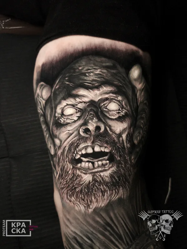 black and grey realism Tatuaggio su bicep #85561 | Tatuatore Саня Сумрак