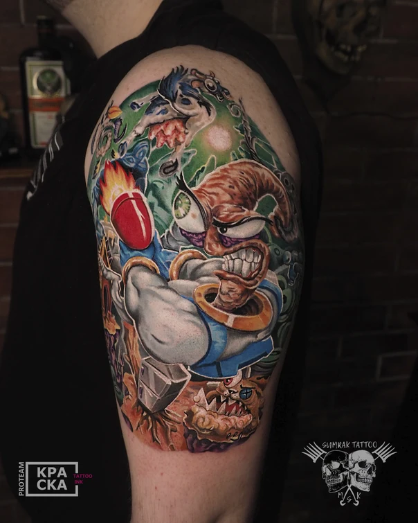 Нью-скул Character, Monster tattoo на Дельта