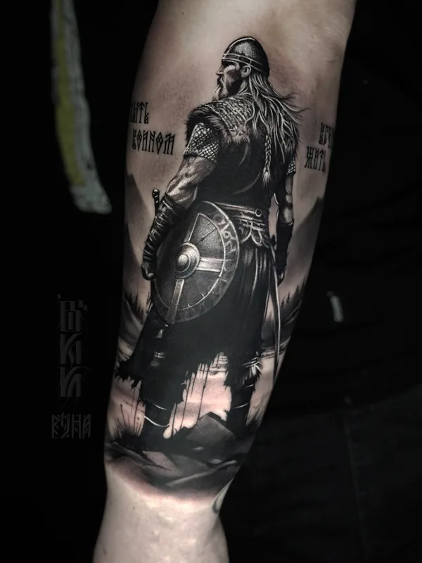 black and grey realism татуировка на forearm #88842 | Тату мастер Саша Вий