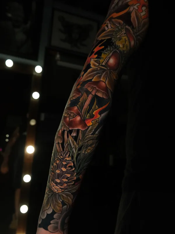 male color neotraditional Tatuagem em sleeve #86293 | Tatuador Татьяна Чудесатая