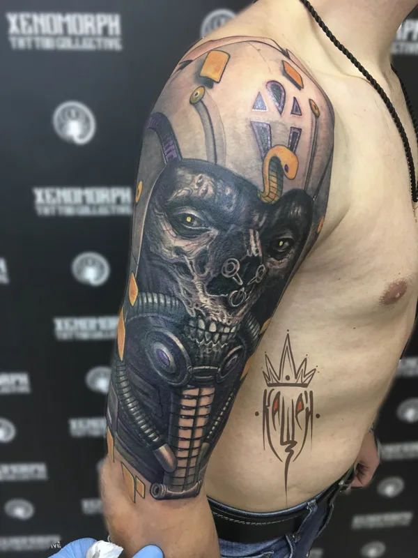 male color authorsstyle Tatuaggio su shoulder #87409 | Tatuatore Виталий Канащенков