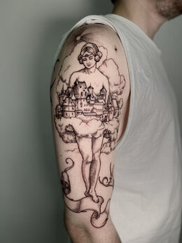 Engraving tattoo