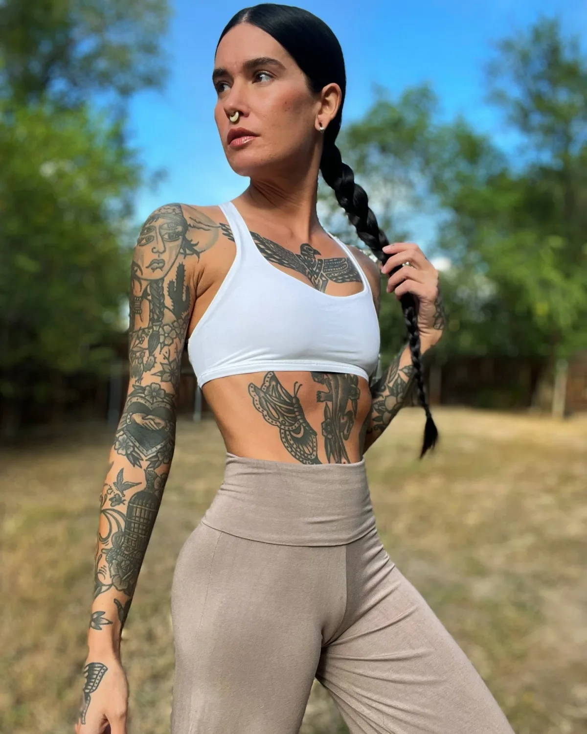 American tattoo model Peach Fuzz with unique Indigenous beauty - image 10