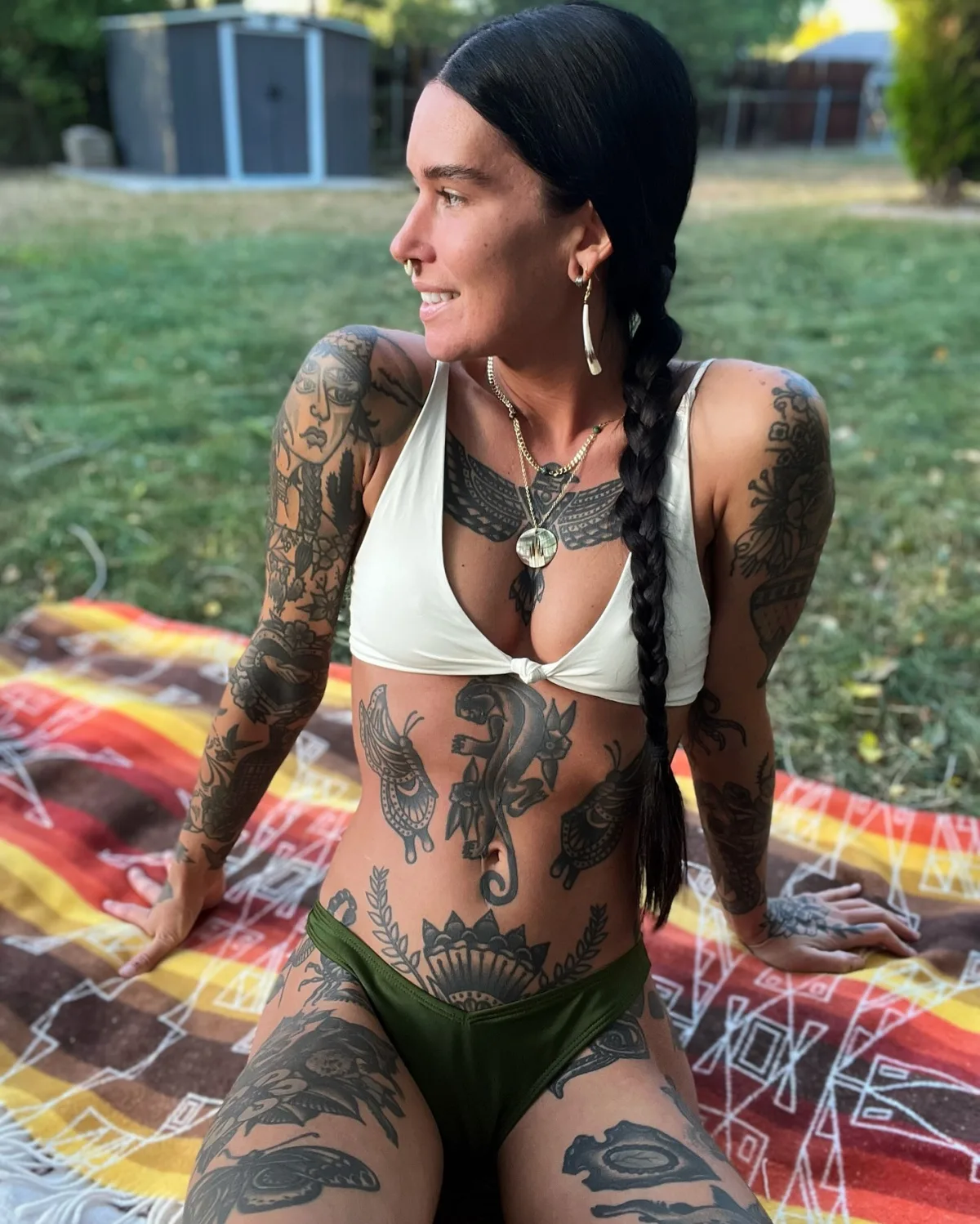 American tattoo model Peach Fuzz with unique Indigenous beauty - image 7