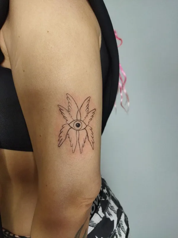 female black linework tatuaje en arm #96491 | Tatuador Kira Akira