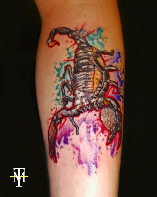 Акварель Scorpion tattoo на Икра