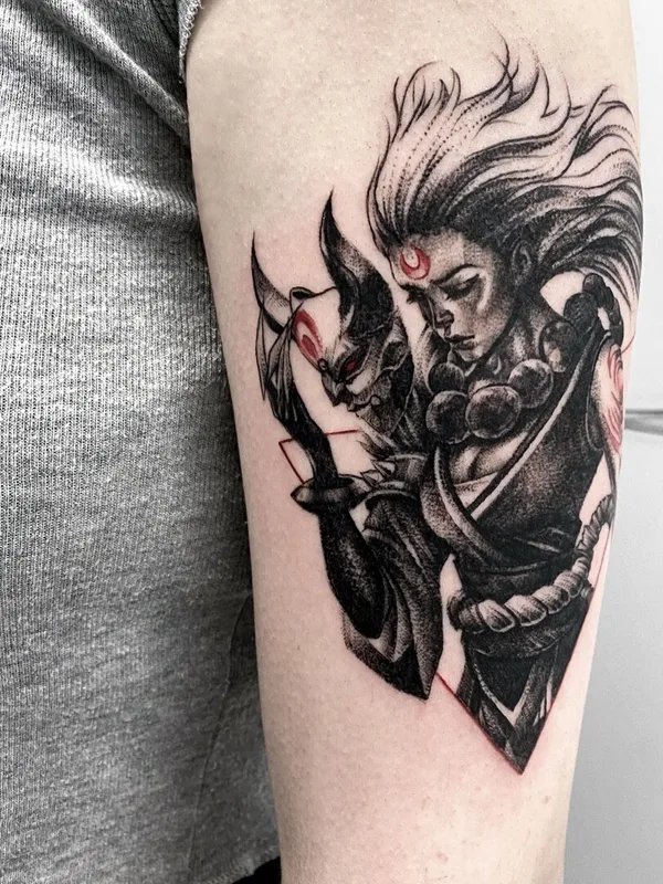 black and grey illustrative татуировка на forearm #91987 | Тату мастер Masha Kiselchan