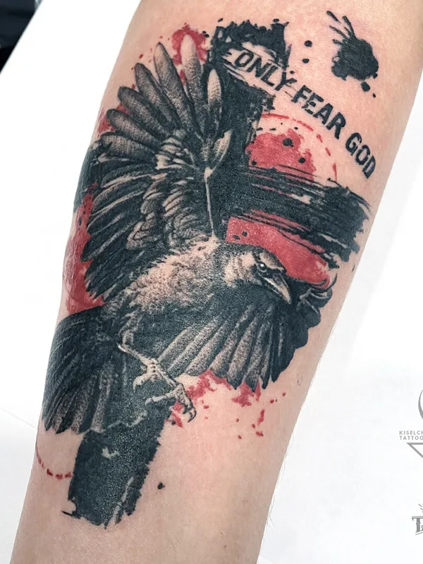 color trash polka татуировка на forearm #91991 | Тату мастер Masha Kiselchan