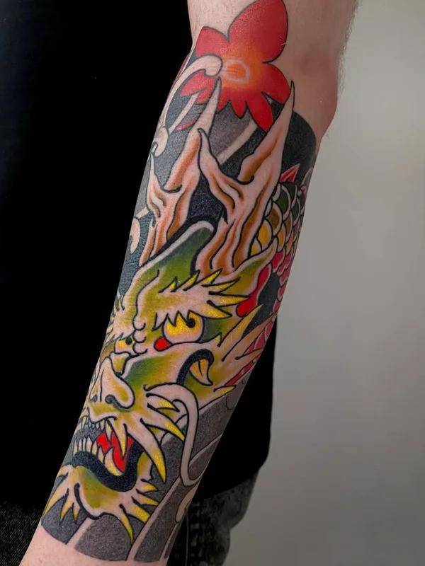 male color japanese tatuaje en arm #92160 | Tatuador Иван Шляпников