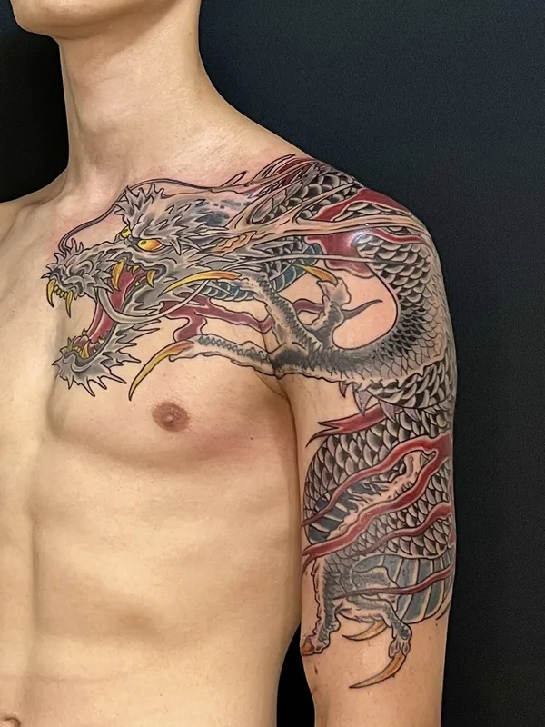 male color japanese tatouage sur shoulder #92194 | Artiste tatoueur Александр Лука