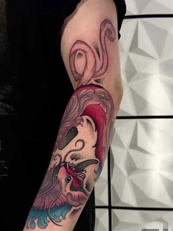 color illustrative 纹身 在 forearm #95887 | 纹身师 Никита Романов 