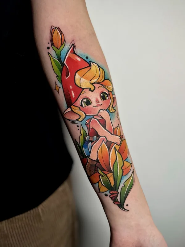female color newschool Tatuaggio su forearm #92484 | Tatuatore Смирнова Ульяна