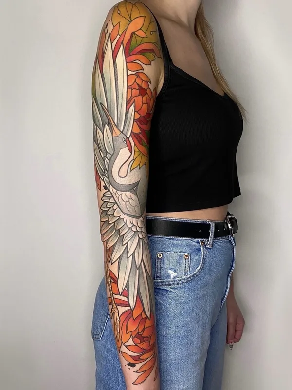 female color neojapanese Tatuaggio su arm #92498 | Tatuatore Смирнова Ульяна