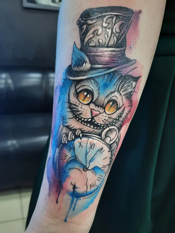 female color watercolor tatuaje en forearm #92877 | Tatuador Алиса Лисова