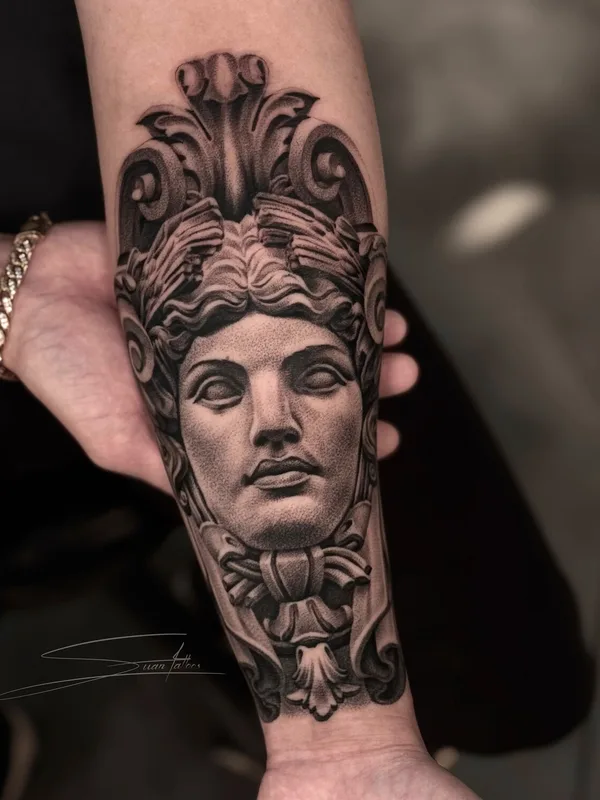 black and grey realism 纹身 在 forearm #92965 | 纹身师 Viacheslav Danh