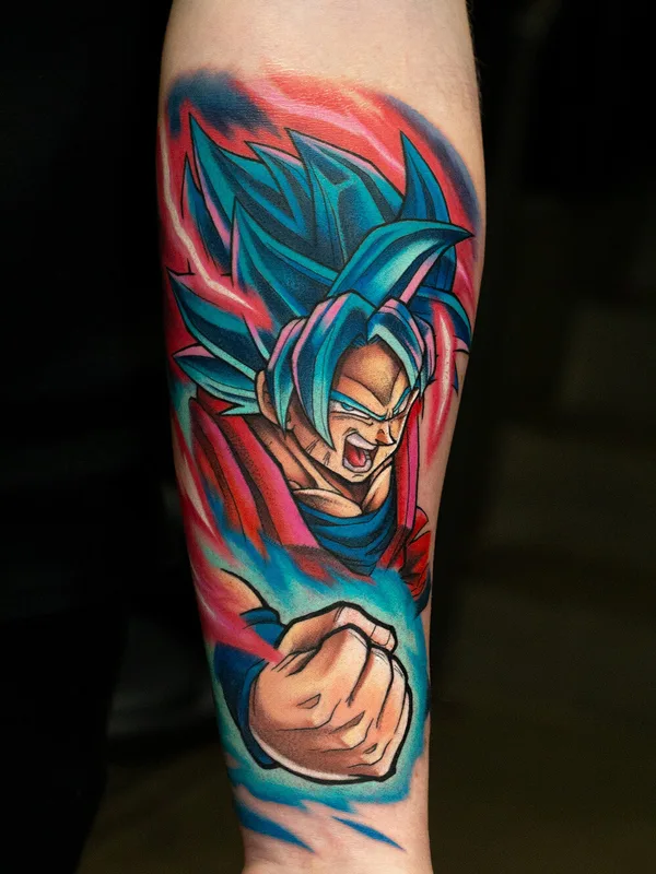 color anime tattoo on forearm #93076 | Tattoo Artist Rogério Opix